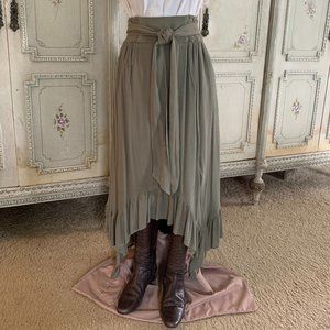Sage green Boho skirt